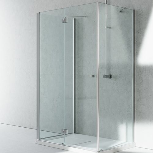 玻璃淋浴房 - SINTESI : SA+SF+SG  - VISMARAVETRO - 带有旋转门 / 长方形 / 透明玻璃
