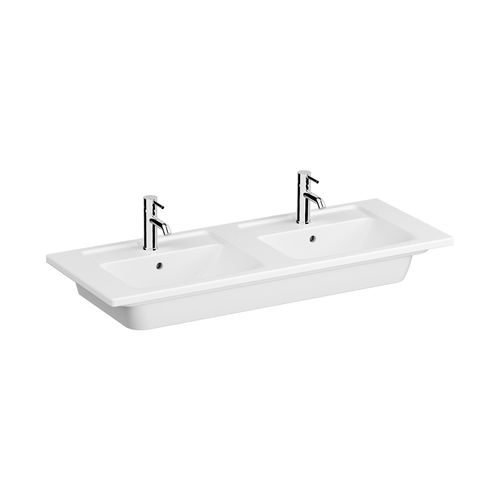 台上盆 - 7038B003-0001 - VitrA - 陶瓷 / 双 / 长方形