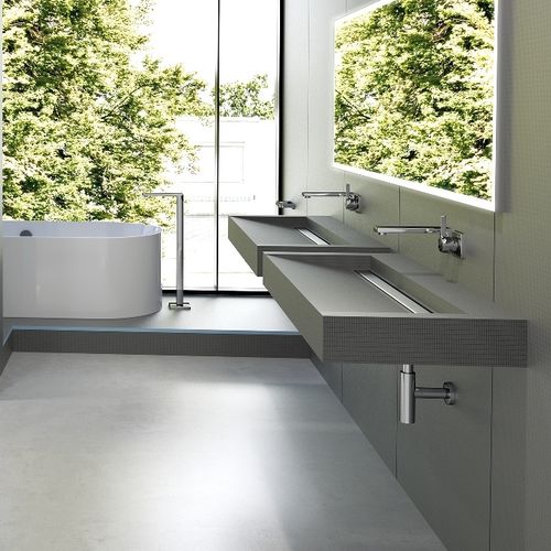 悬挂式台盆 - 073606098 - wedi GmbH - 陶瓷 / 定制 / 长方形