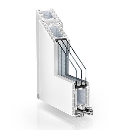 PVC门框 - 76 RESIDENTIAL DOOR OUTWARD OPENING - KÖMMERLING - 钢 / 安全 / 隔热