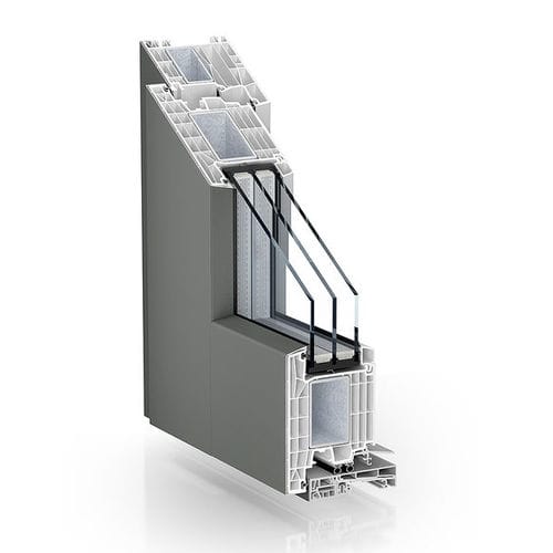 铝门框 - 88 ALUCLIP OUTWARD OPENING - KÖMMERLING - PVC / PVC-U