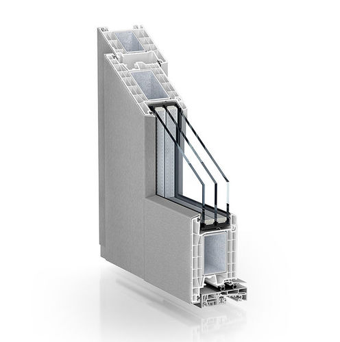 铝门框 - 76 RESIDENTIAL DOOR ALUCLIP OUTWARD - KÖMMERLING - 钢 / PVC / 安全