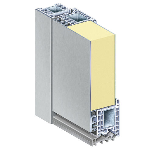铝门框 - 76 RESIDENTIAL DOOR ALUCLIP ZERO - KÖMMERLING - 钢 / PVC / 安全