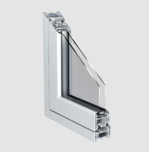 玻璃窗户 - FLUSH SASH - KÖMMERLING - PVC / 闸门 / 固定式