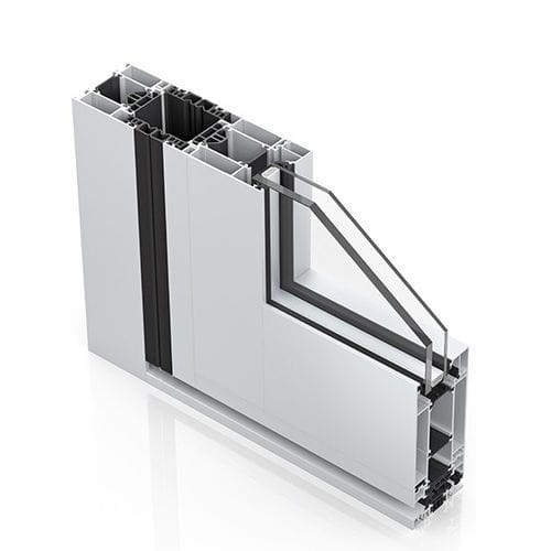 手指保护门 - WICSTYLE 65 & 75 NG  - WICONA - 室外 / 铝制 / 平开