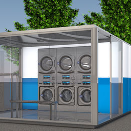 前开式洗衣机 - BLUEWASHBOX CABINET - Danube - 嵌入式 / 工业 / 干燥