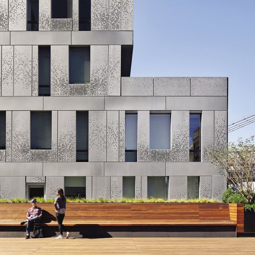 钛锌合金通风外墙 - VM Building Solutions - 板式 / 有色