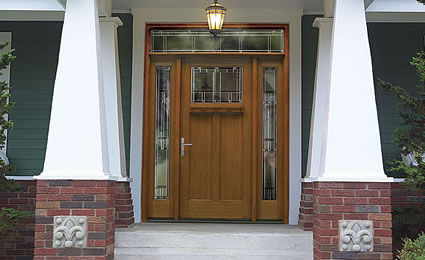 入户门 - CLASSIC-CRAFT® AMERICAN - THERMA-TRU DOORS - 玻璃纤维 / 平开 / 半玻璃
