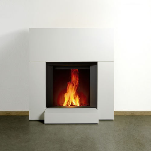 嵌入式木壁炉 - MICROMEGA WITH SMALL FIREPLACE - Stûv - 钢 / 自然对流式 / 现代风格