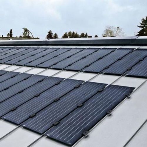 集成光伏面板屋面板 - RHEINZINK-PV  - RHEINZINK - 倾斜 / 平面式 / 玻璃