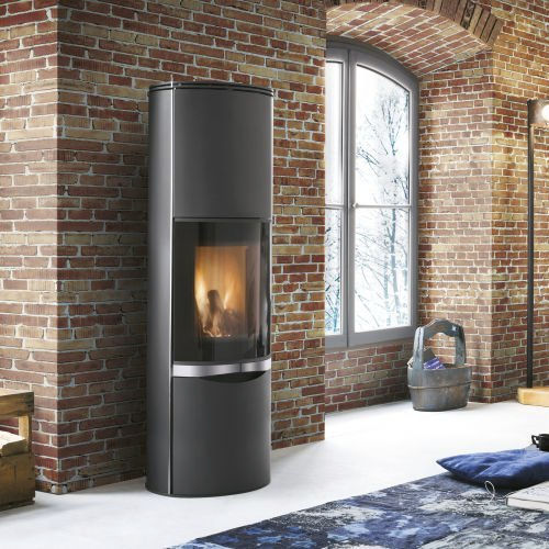 木材采暖炉 - ERICA - PALAZZETTI LELIO - 5 kW...10 kW / 落地式 / 现代风格