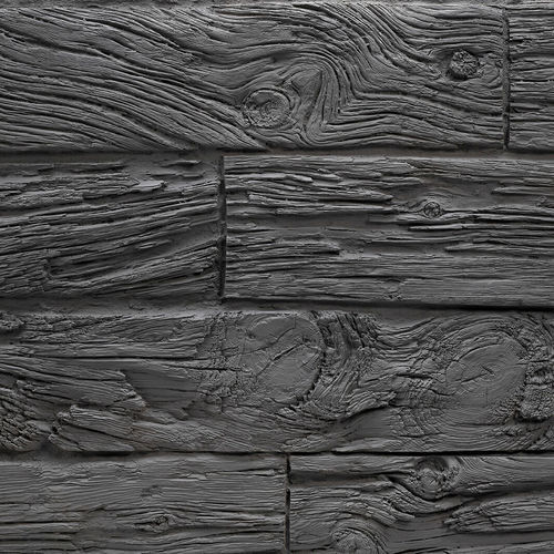 聚酯装饰面板 - HORIZONTAL WOODEN SLEEPERS BLACK - MSD Panels - 玻璃纤维 / 墙面 / 印花