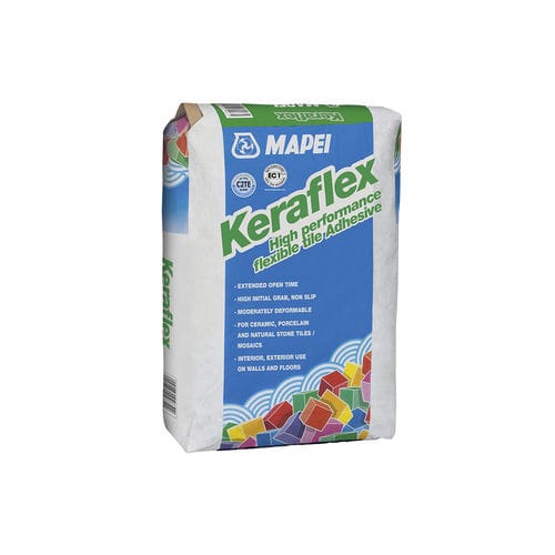 固结砂浆胶合剂 - KERAFLEX - MAPEI - 用于瓷砖 / 合成树脂 / 水泥