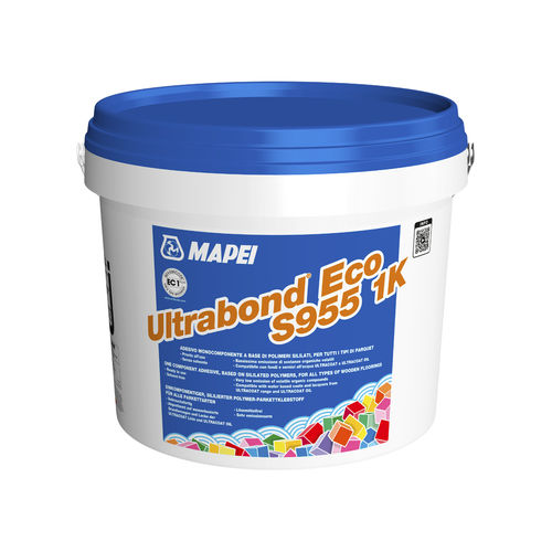 聚合物基底胶 - ULTRABOND ECO S955 1K - MAPEI - 用于木材 / 用于地面 / 无溶剂