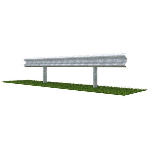 电镀钢道路安全栏 - SINGLE-SIDED H2-W4 2 WAVE - MARCEGAGLIA - 道路