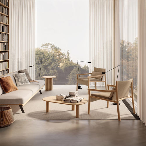 现代风格茶几 - 7009 - Arper - MDF / 栎木 / 木桌脚