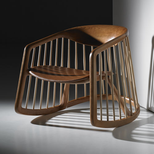 现代风格扶手椅 - HARPER - BERNHARD design - 皮质 / 樱桃木 / 枫木