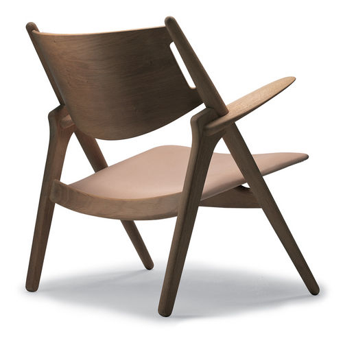 现代风格扶手椅 - CH28 - Carl Hansen & Son - 皮质 / Hans J. Wegner 设计