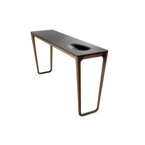 现代风格玄关桌 - LUNA  - CECCOTTI COLLEZIONI - Corian®可丽耐 / 美国胡桃木桌脚 / 长方形