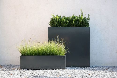 电镀钢花坛 - FLOWERBOX - Conmoto - 正方形 / 现代风格 / 室内