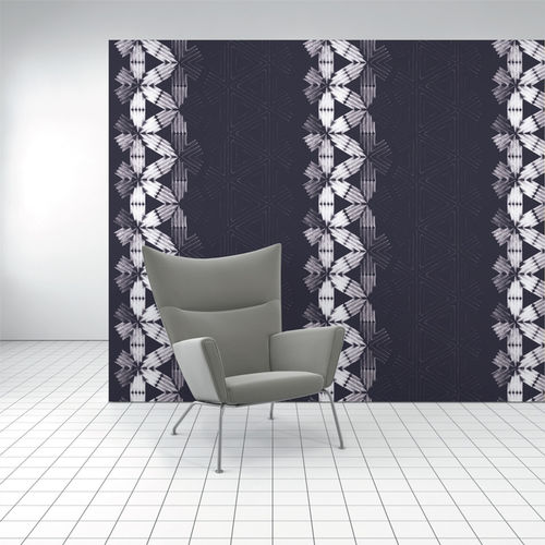 室内墙面材料 - SHIBORI FLOWER - Design Tex  - 聚酯 / 纤维素 / 印花