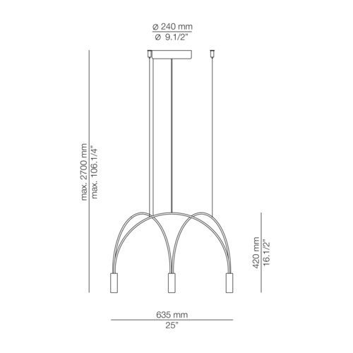 现代顶灯 - Volta 3565 / 3566 - ESTILUZ - 线性 / 铝制 / LED式