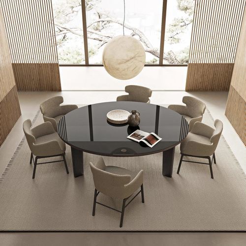 现代风格餐桌 - ARNOLD - FLEXFORM - 金属 / 木制贴皮 / 实木