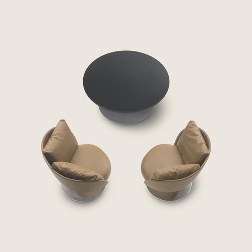 现代风格茶几 - ERI - FLEXFORM - 钛 / 鸡翅木 / 实木