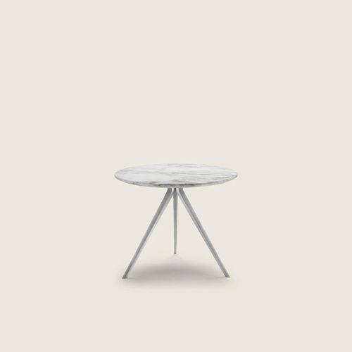现代风格边桌 - ZEFIRO - FLEXFORM - 铬制 / 钛 / 木制贴皮
