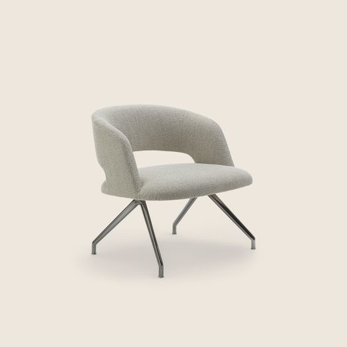 现代风格扶手椅 - ALMA - FLEXFORM - 皮质 / 聚氨酯发泡 / 布料