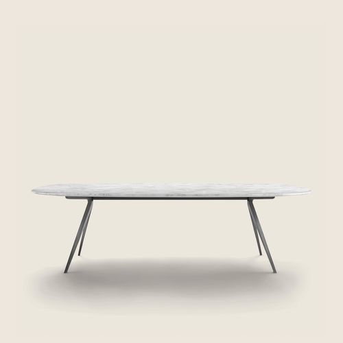 现代风格餐桌 - ZEFIRO - FLEXFORM - 铝制 / 胡桃木 / 柚木