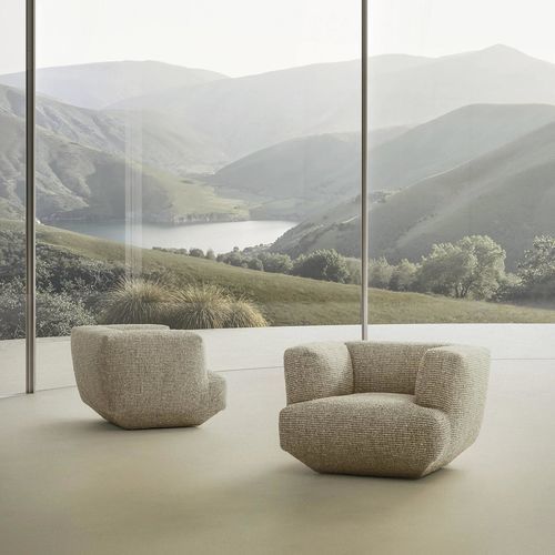 现代扶手椅 - LOUNGESCAPE - FLEXFORM - 皮质 / 布料 / 布艺