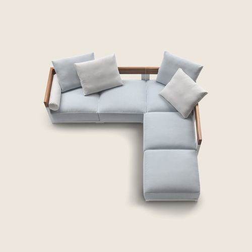 组合沙发 - MILOS - FLEXFORM - 极简主义风格 / 用于室外 / 钢