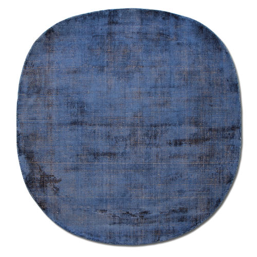 现代风格地毯 - Sate Il Re Blu Royal - G.T.DESIGN - 单色 / 丝绸 / 椭圆