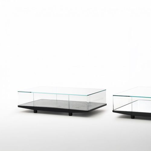 现代风格茶几 - COLLECTOR  - GLAS ITALIA - 玻璃 / 长方形 / 带收纳