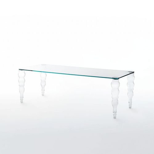 现代风格桌 - POST MODERN  - GLAS ITALIA - 漆玻璃 / 长方形 / 圆形