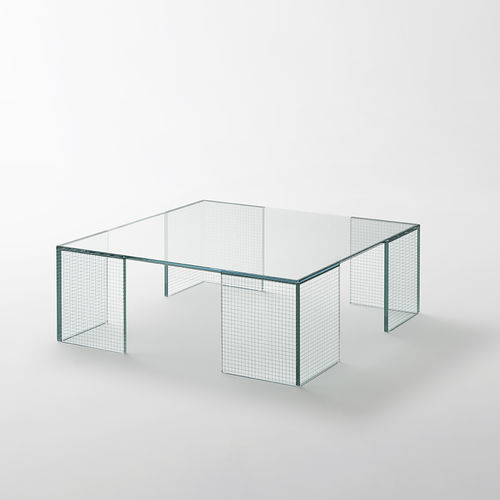 现代风格茶几 - GRID - GLAS ITALIA - 玻璃 / 长方形 / 正方形