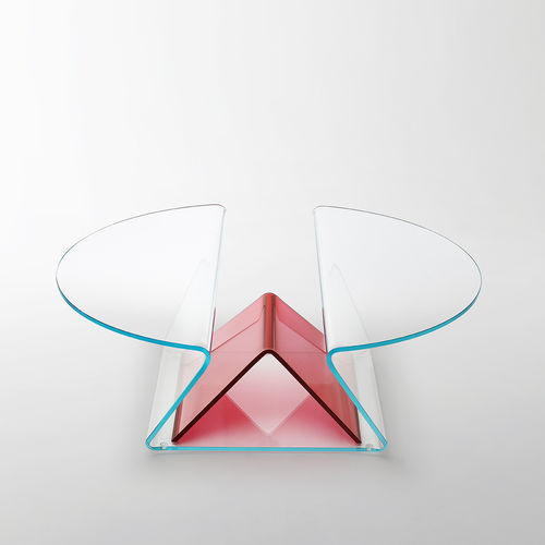 现代风格茶几 - PLISSE'  - GLAS ITALIA - 水晶 / 家用 / 室内