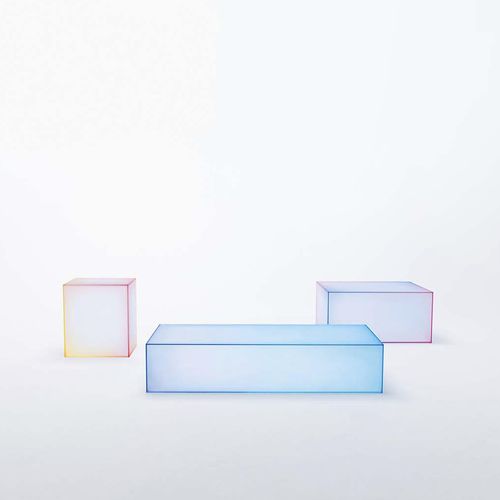 现代风格茶几 - SOFT - GLAS ITALIA - 玻璃 / 长方形 / 正方形
