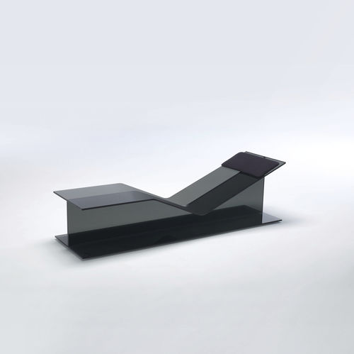 现代风格躺椅 - I-BEAM  - GLAS ITALIA - 玻璃 / 黑色 / Jean-Marie Massaud 设计