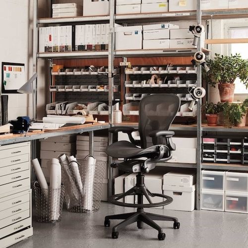 现代风格工作凳 - AERON - Herman Miller - 布料 / 编织树脂 / 泡沫