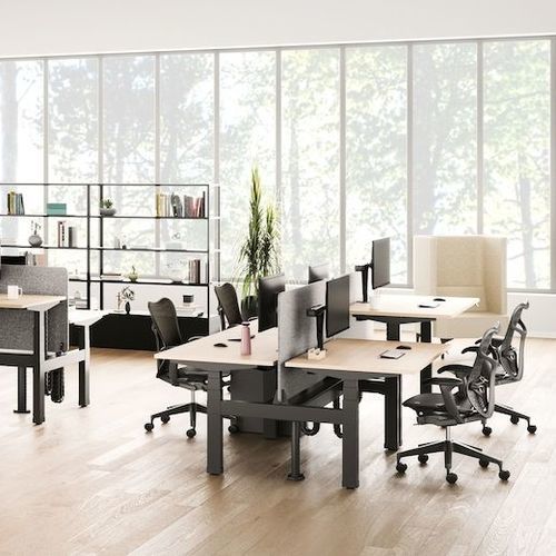 开放式办公桌 - NEVI LINK - Herman Miller - 落地 / 2至4人 / 2人