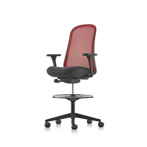 现代风格凳子 - LINO - Herman Miller - 布料 / 金属桌脚 / 中央脚撑