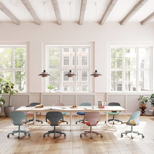 现代风格椅子 - ZEPH - Herman Miller - 室内 / 布料 / 金属桌脚