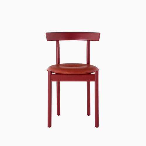极简主义抽象派访客椅 - COMMA  - Herman Miller - 室内 / 皮质 / 实木