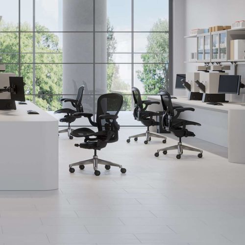 现代风格办公椅 - AERON ESD - Herman Miller - 室内 / 塑料 / 皮质