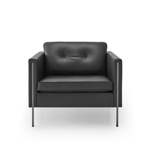 经典风格扶手椅 - ANDY - Ligne Roset - 皮质 / 布料 / 聚酯