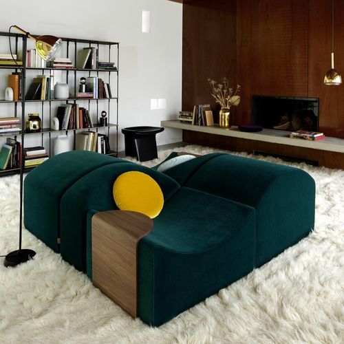 组合式软包长凳 - ASMARA - Ligne Roset - 高 / 设计 / 布料