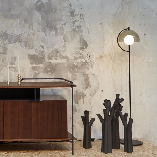 落地灯 - HOOD - Ligne Roset - 钢 / 雾状玻璃 / 设计