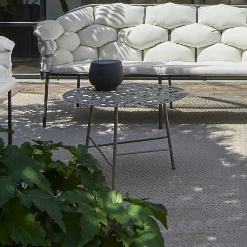 现代风格茶几 - EZOU - Ligne Roset - 漆钢 / 钢座桌脚 / 圆形